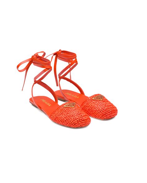 prada orange sandals|Prada gold flat sandals.